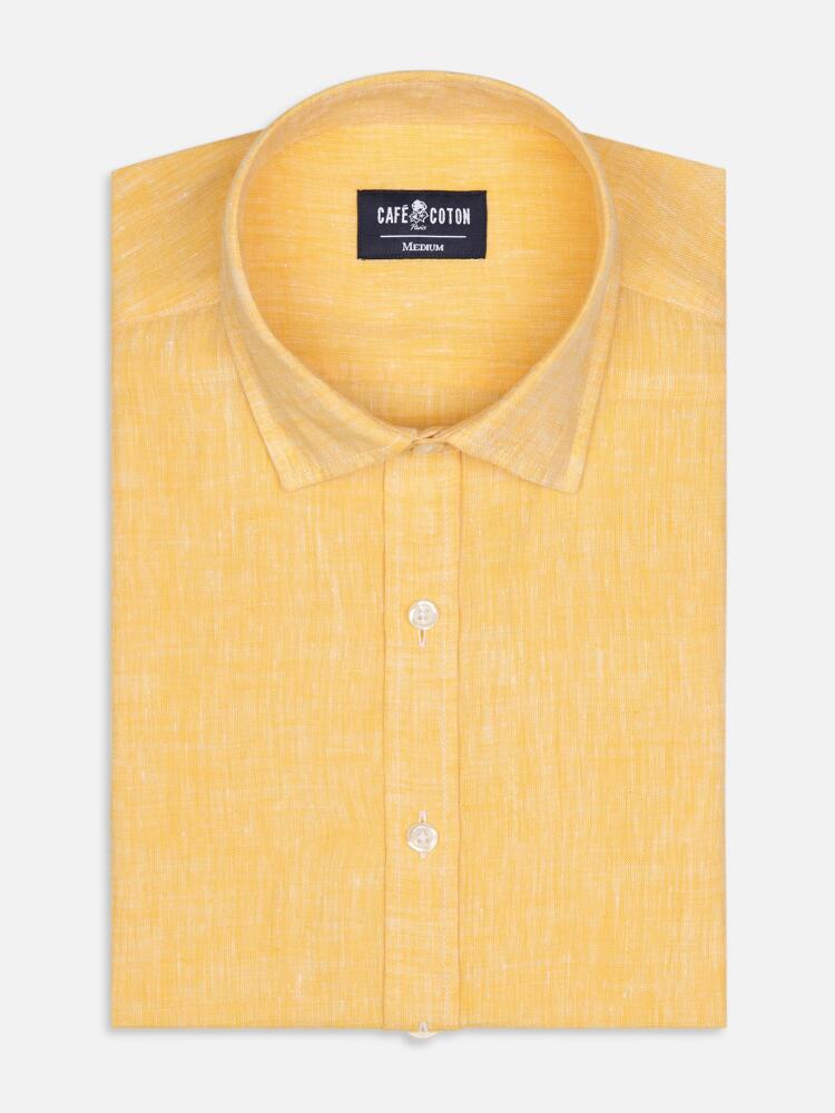 Chemise Cody en lin jaune