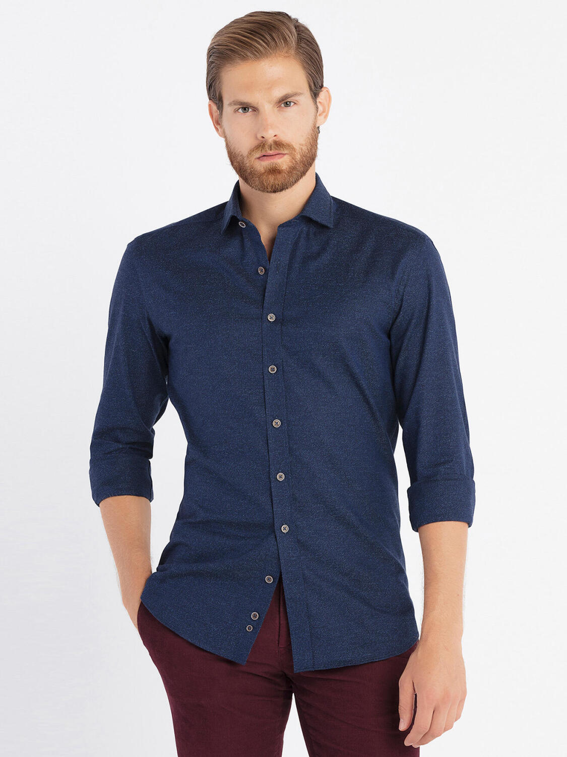 Douglas camicia di flanella blu