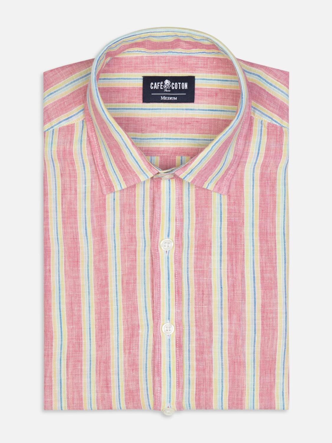 Dustin overhemd fuchsia linnen