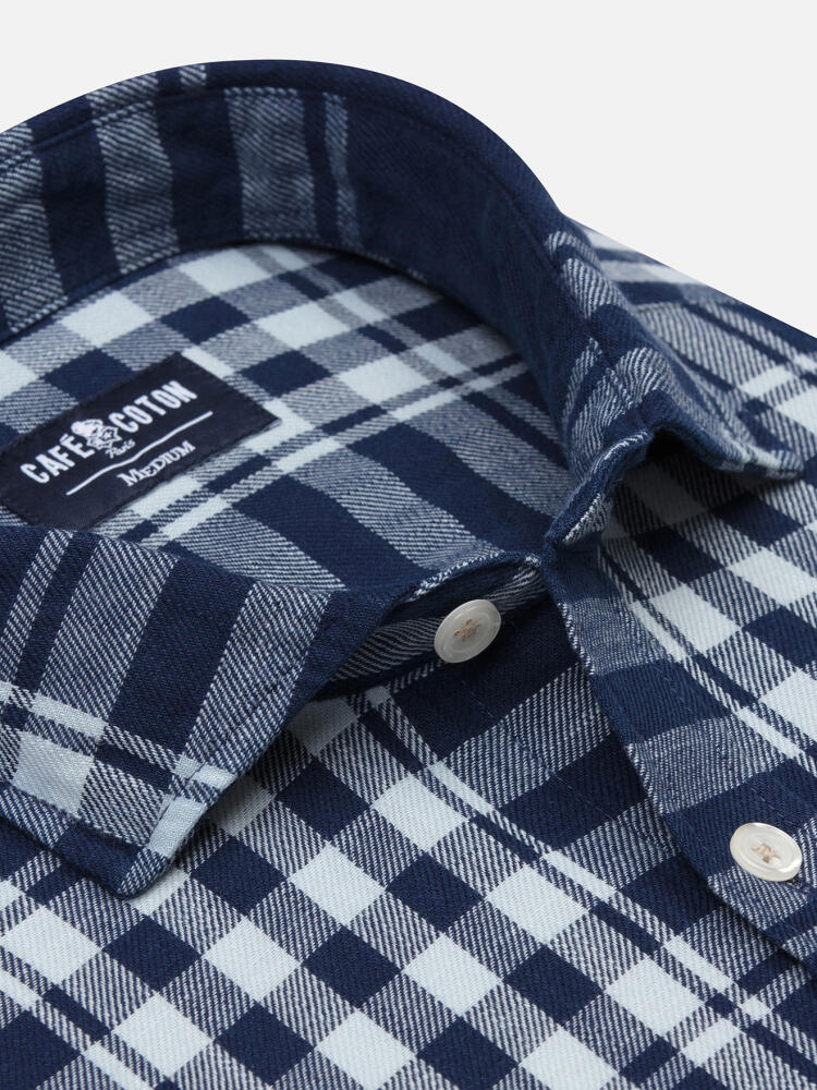 Dyan indigo tartan shirt