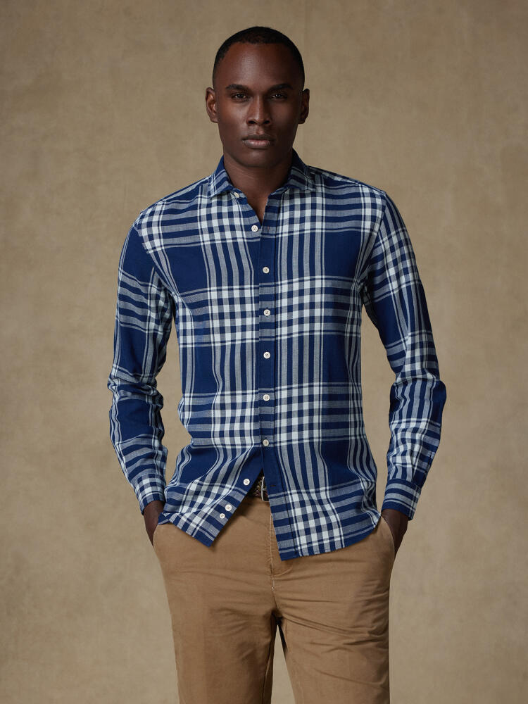 Dyan indigo tartan shirt