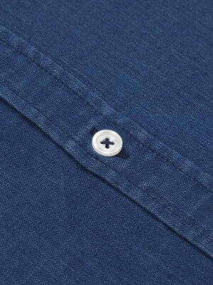 Chemise franck en gaze de coton marine