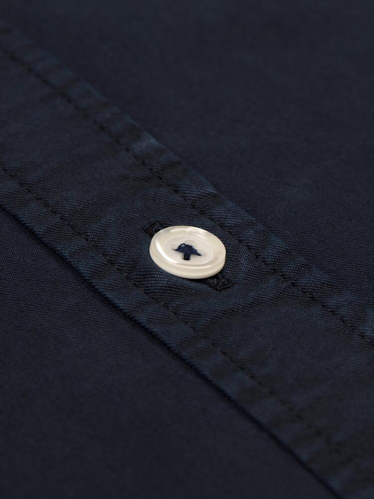 Navy blue washed gabardine shirt