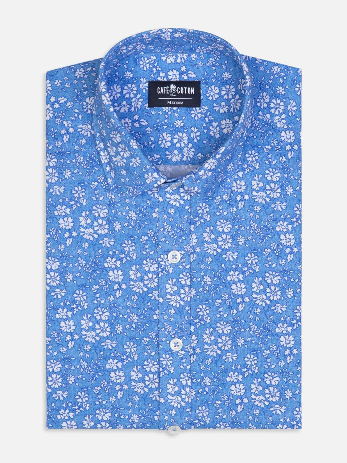 Glen linen shirt in floral print