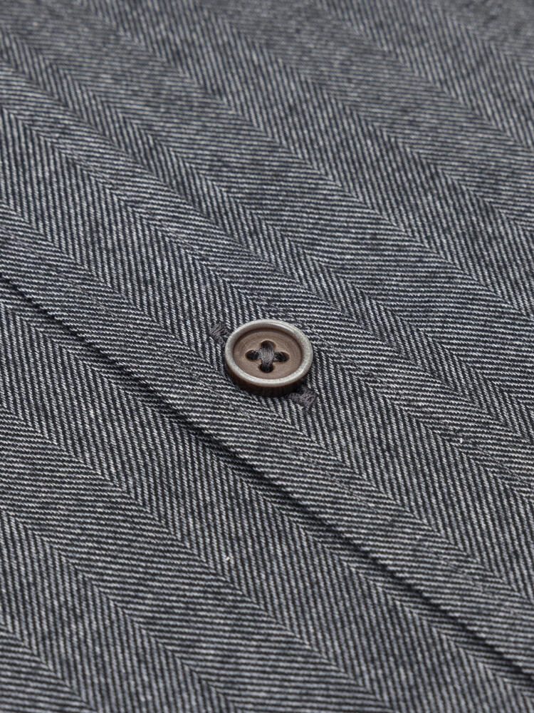 Overhemd van casual antraciet flanel