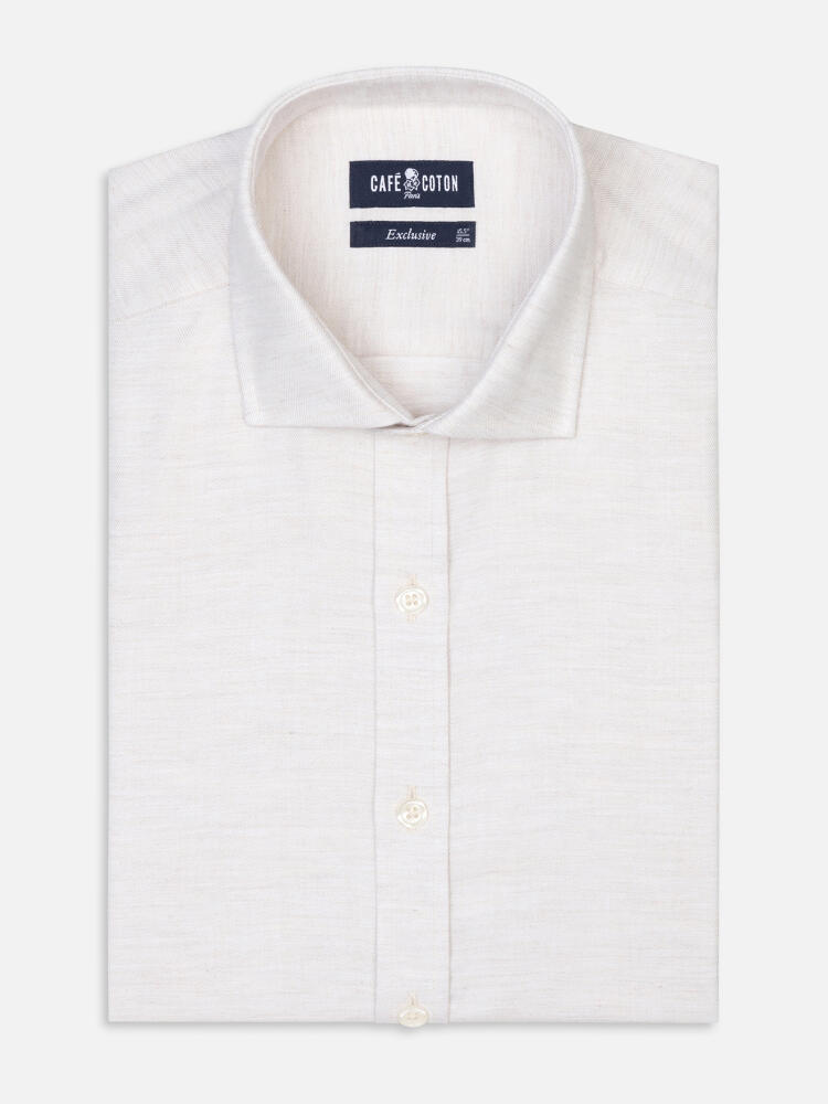 Chemise casual en flanelle sable