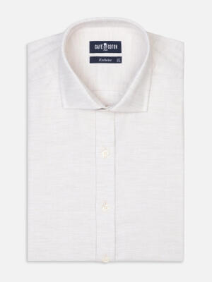 Chemise casual en flanelle sable