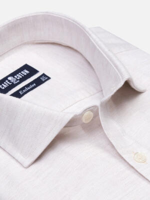 Chemise casual en flanelle sable