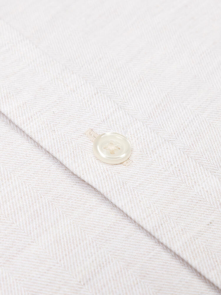 Chemise casual en flanelle sable