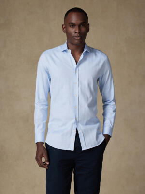 Chemise casual en flanelle ciel