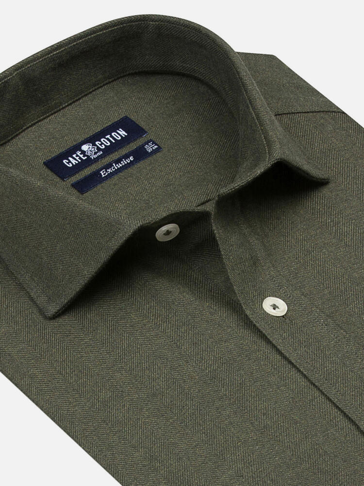 Hall khaki flannel shirt