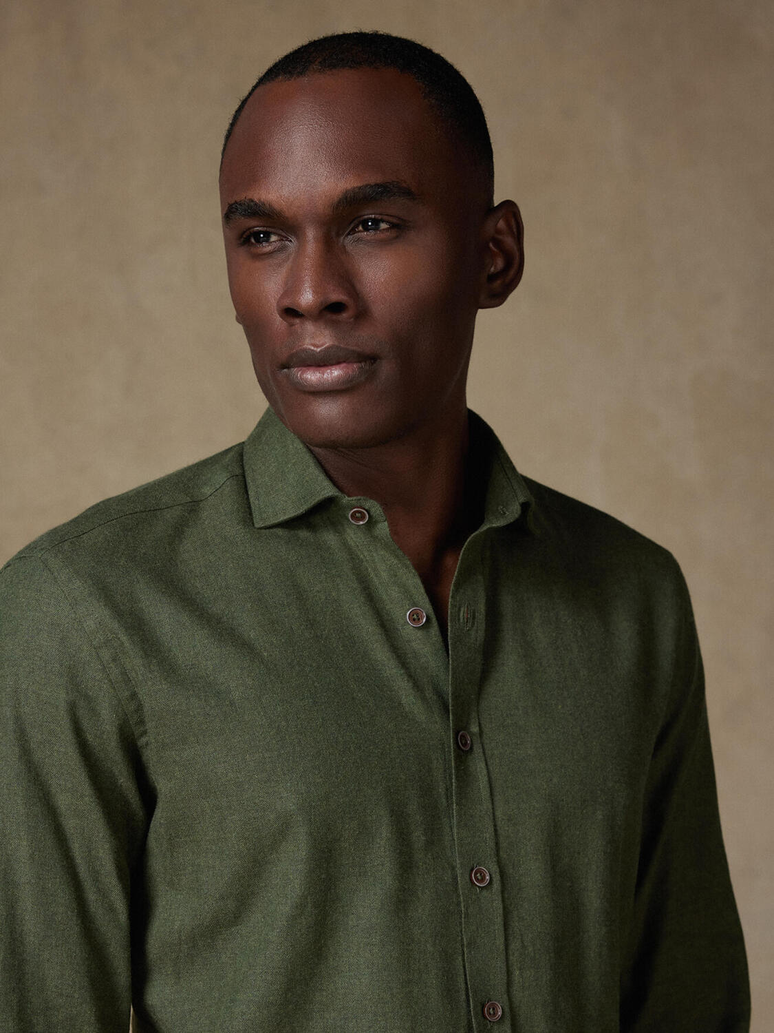 Casual khaki Flanellhemd