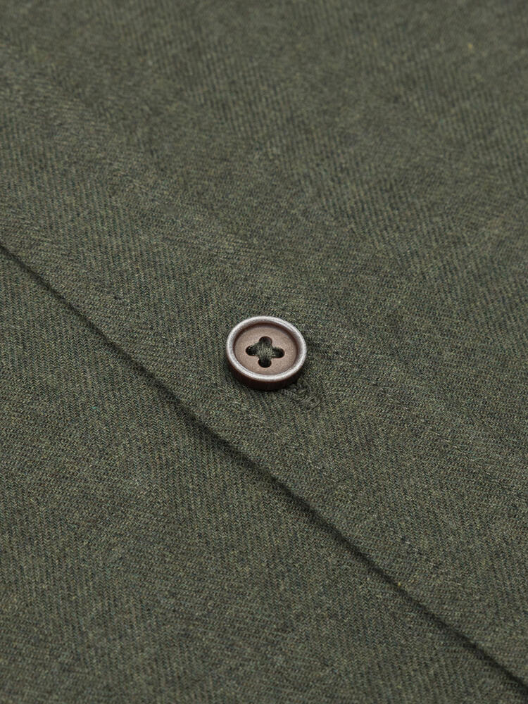 Camicia di flanella casual kaki