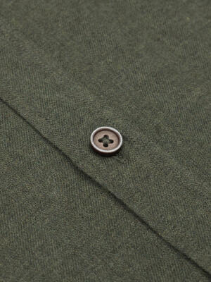 Chemise casual en flanelle kaki