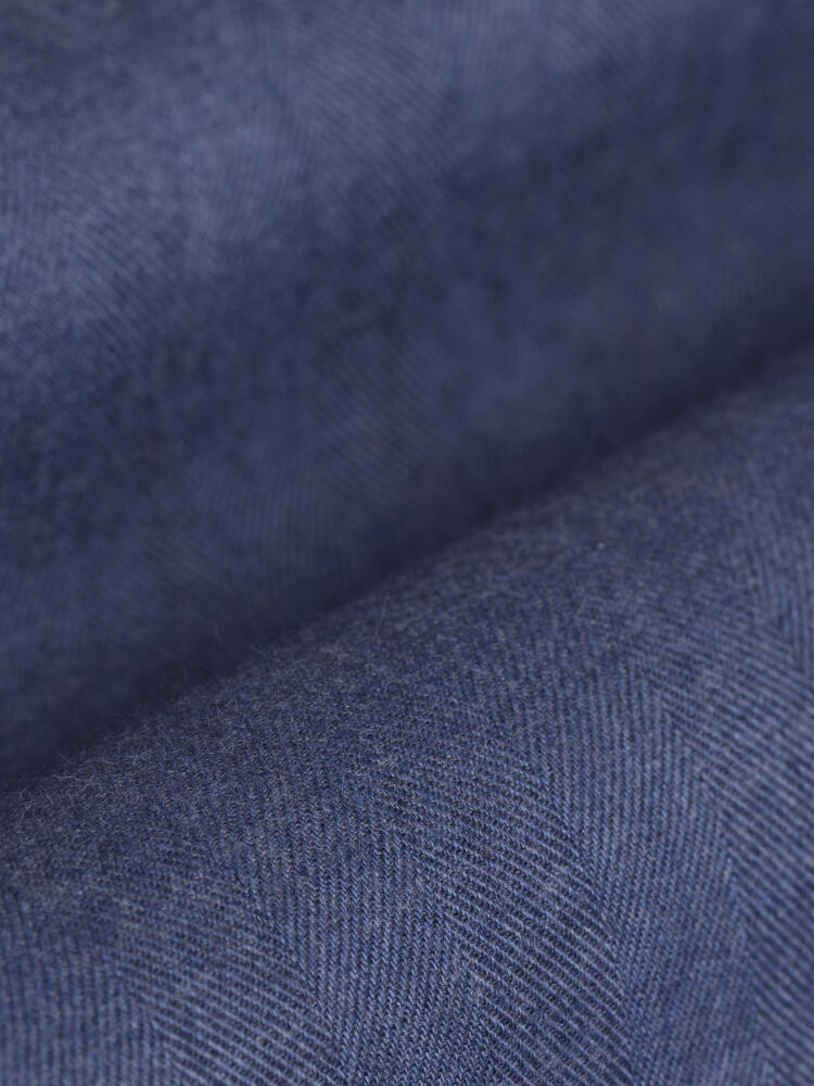 Herringbone navy flannel shirt