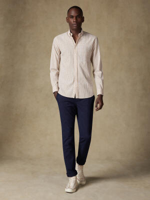 Chemise Jaiden en seersucker sable