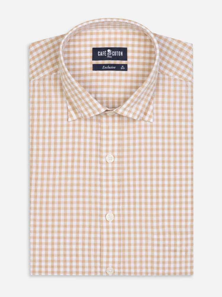 Camisa Jaiden en seersucker sable