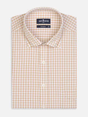 Chemise Jaiden en seersucker sable