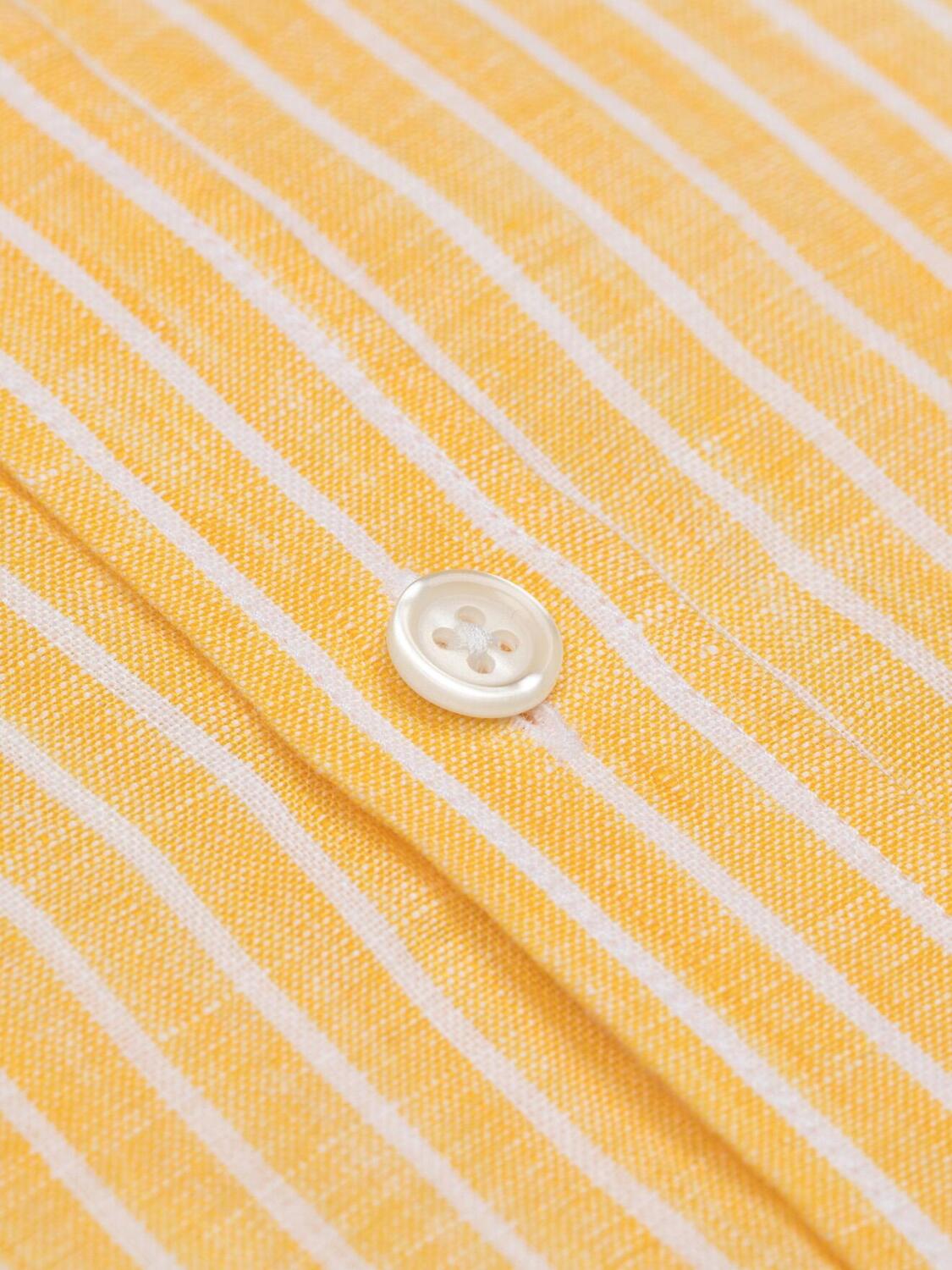 Karl shirt in yellow linen stripes