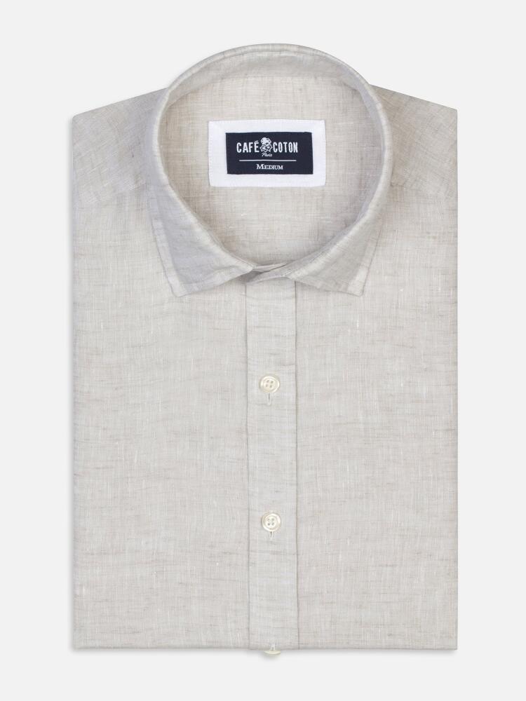 Beige linen shirt