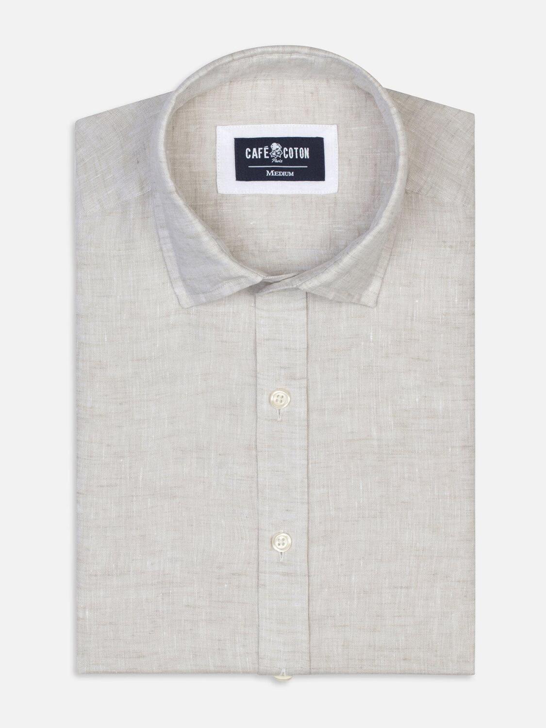 Chemise sable en lin