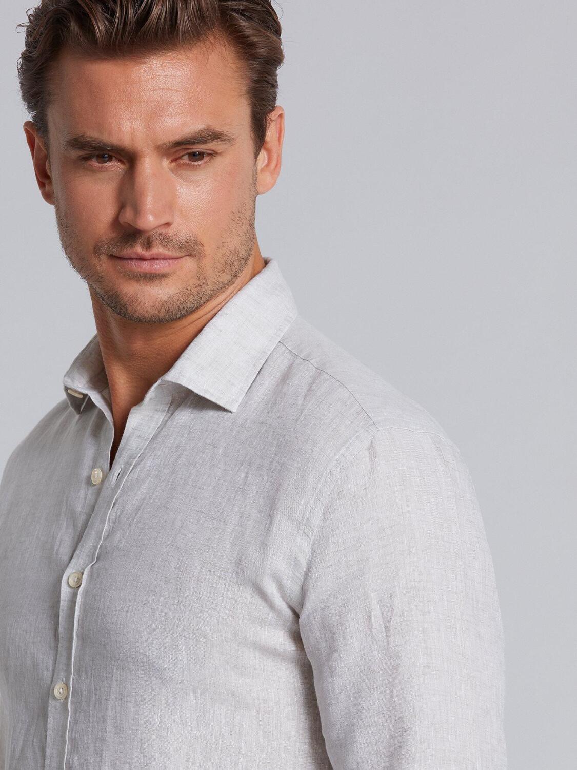 Chemise sable en lin