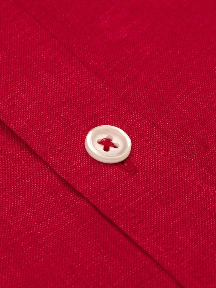 Red linen shirt