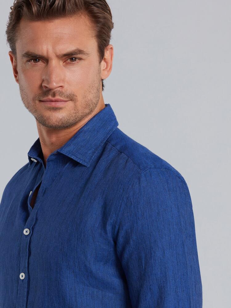 Cobalt linen shirt