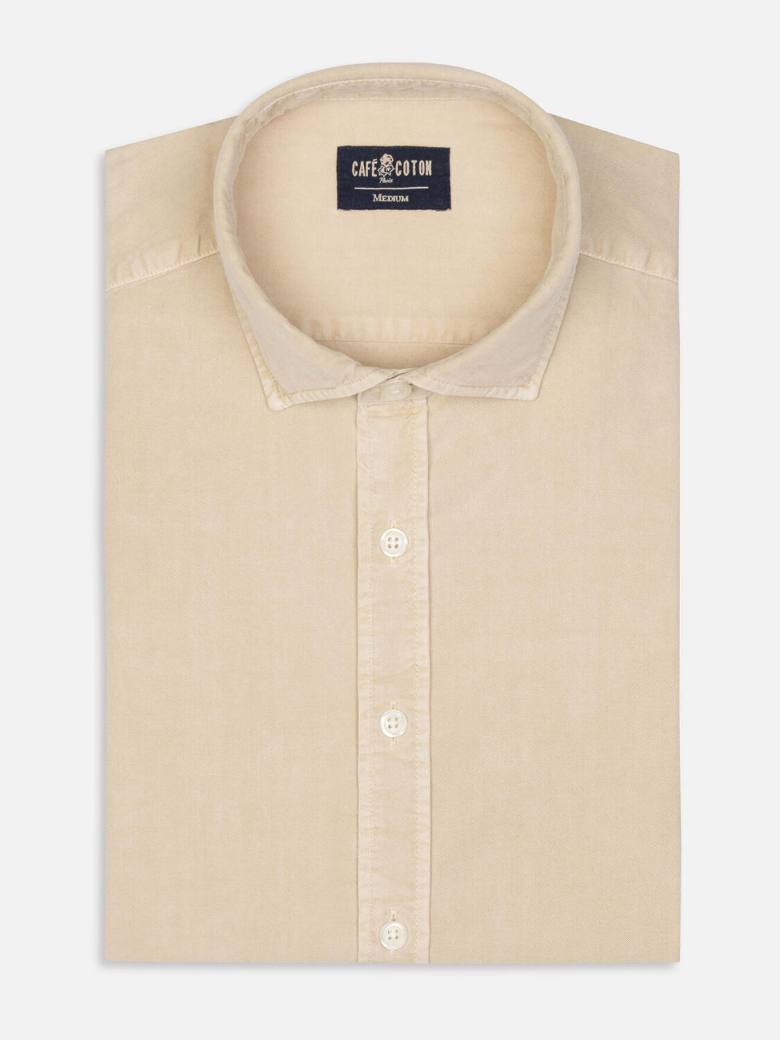 Chemise Lio en gabardine lavée sable