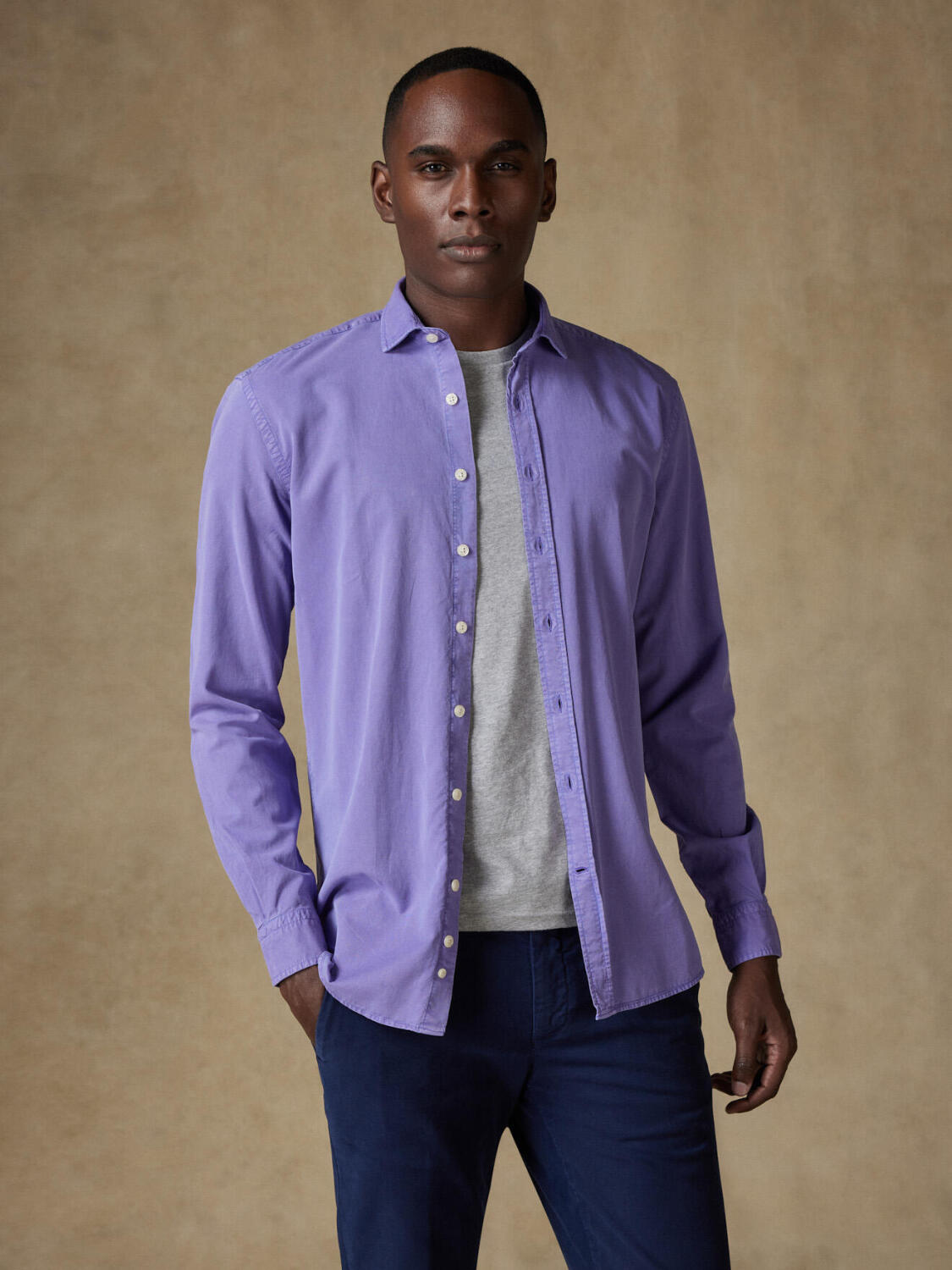 Camicia Lio in gabardine lavata parma