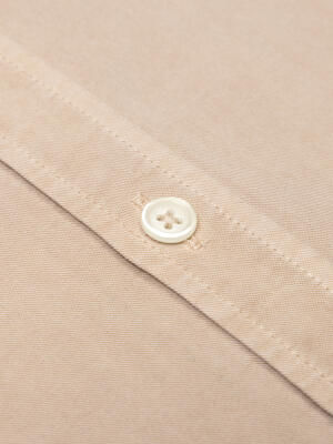 Lio shirt in washed gabardine sand