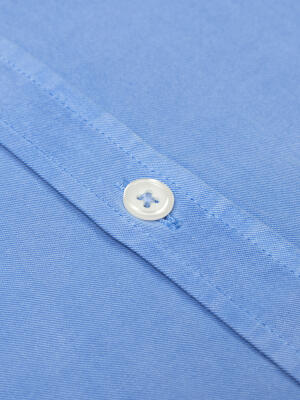 Lio shirt in washed gabardine sky blue