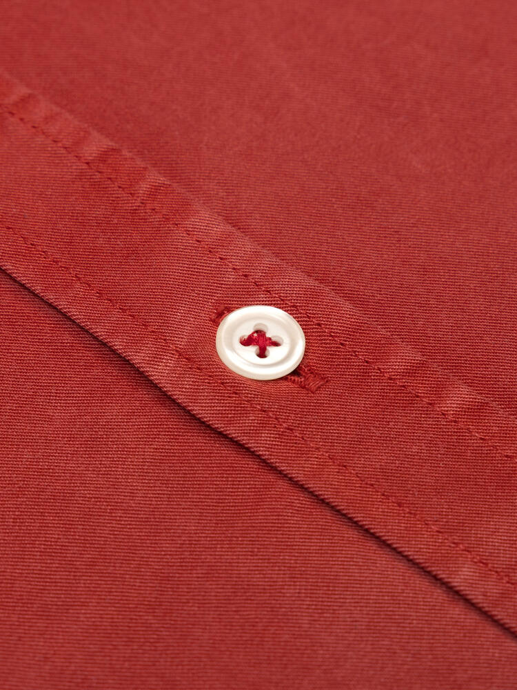 Camicia Lio in gabardina lavata mattone