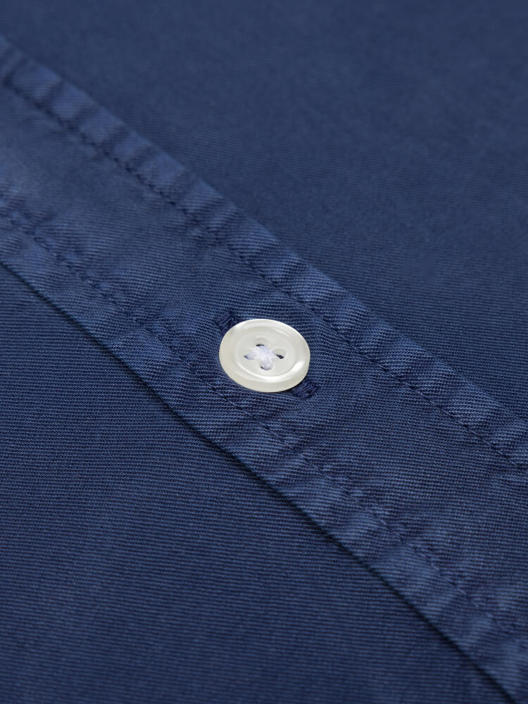 Camicia Lio in gabardina lavata blu