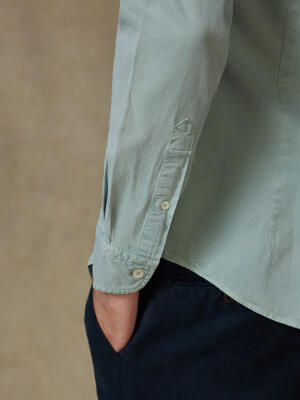 Camicia Lio in gabardina lavata mandorla