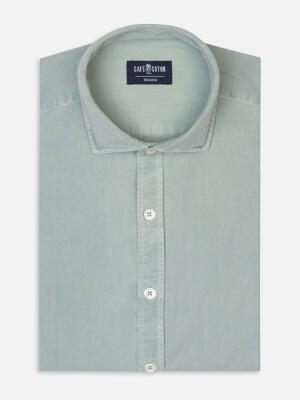 Camicia Lio in gabardina lavata mandorla