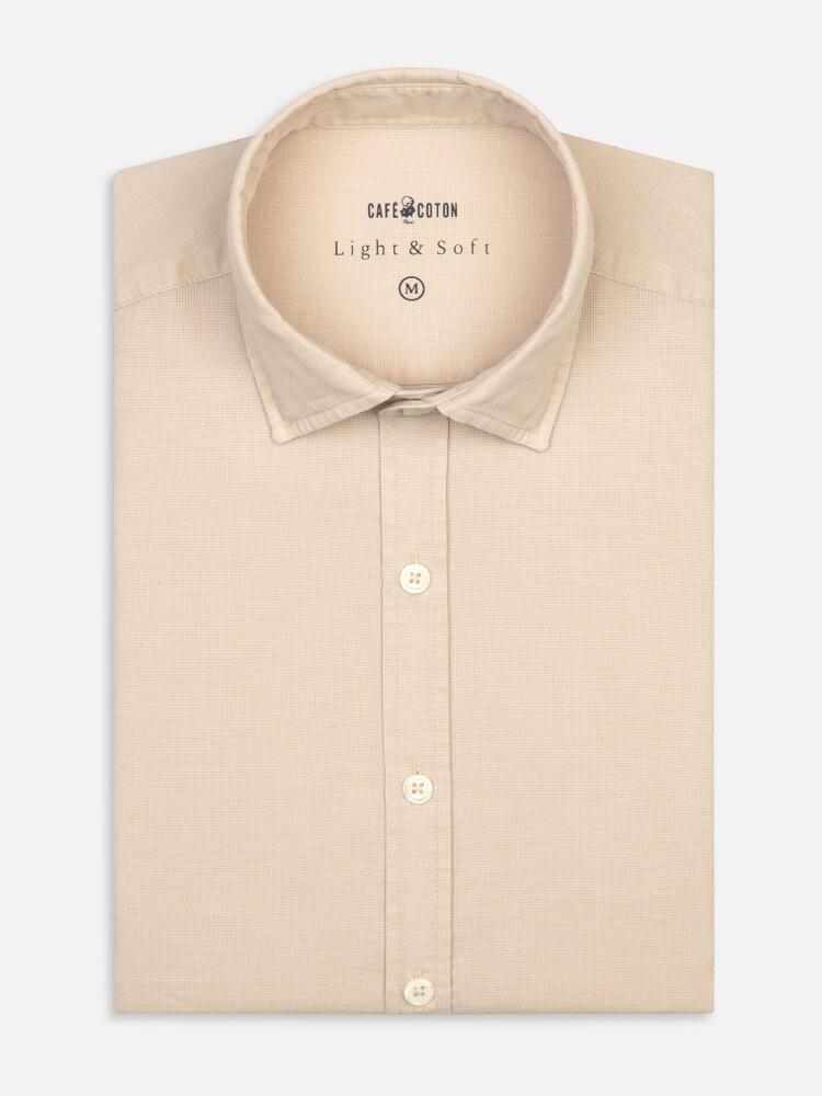 Beige piqué shirt