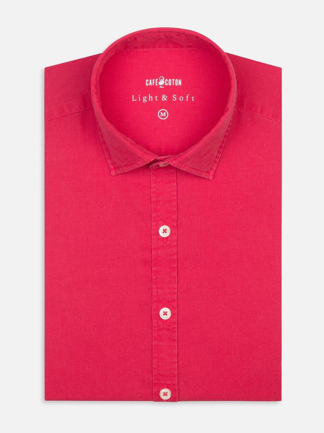 Fuchsia piqu&eacute; shirt