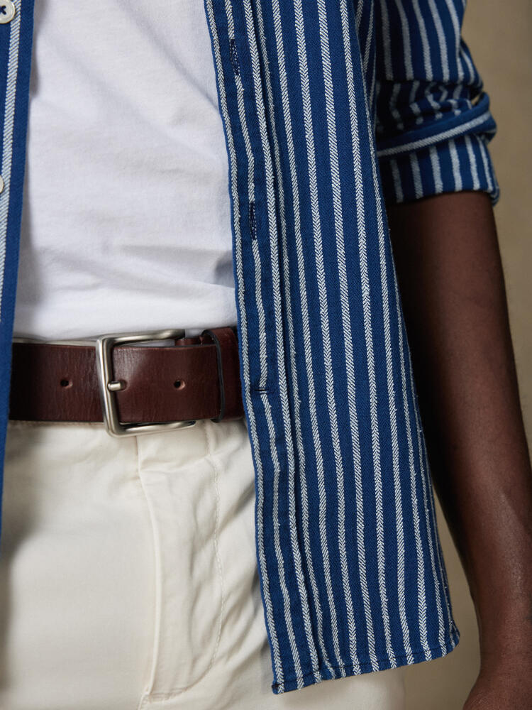Chemise Rag &agrave; rayures indigo