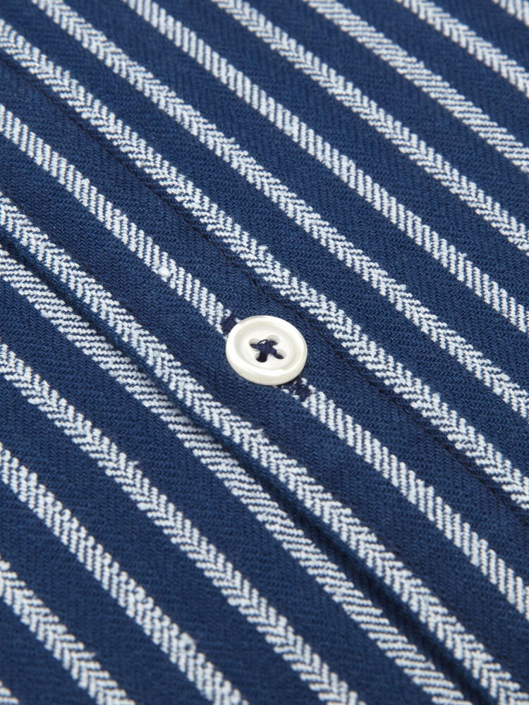 Chemise Rag &agrave; rayures indigo