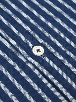 Chemise Rag &agrave; rayures indigo