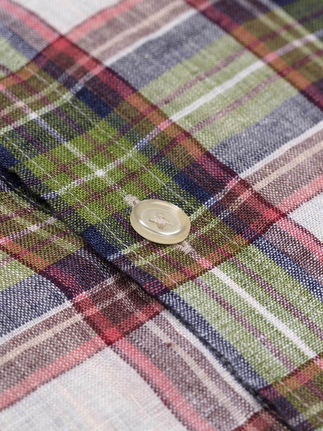 Ryan overhemd in linnen ruitmotief