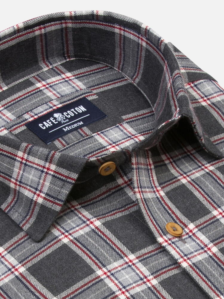 Camisa Sean con estampado tartán