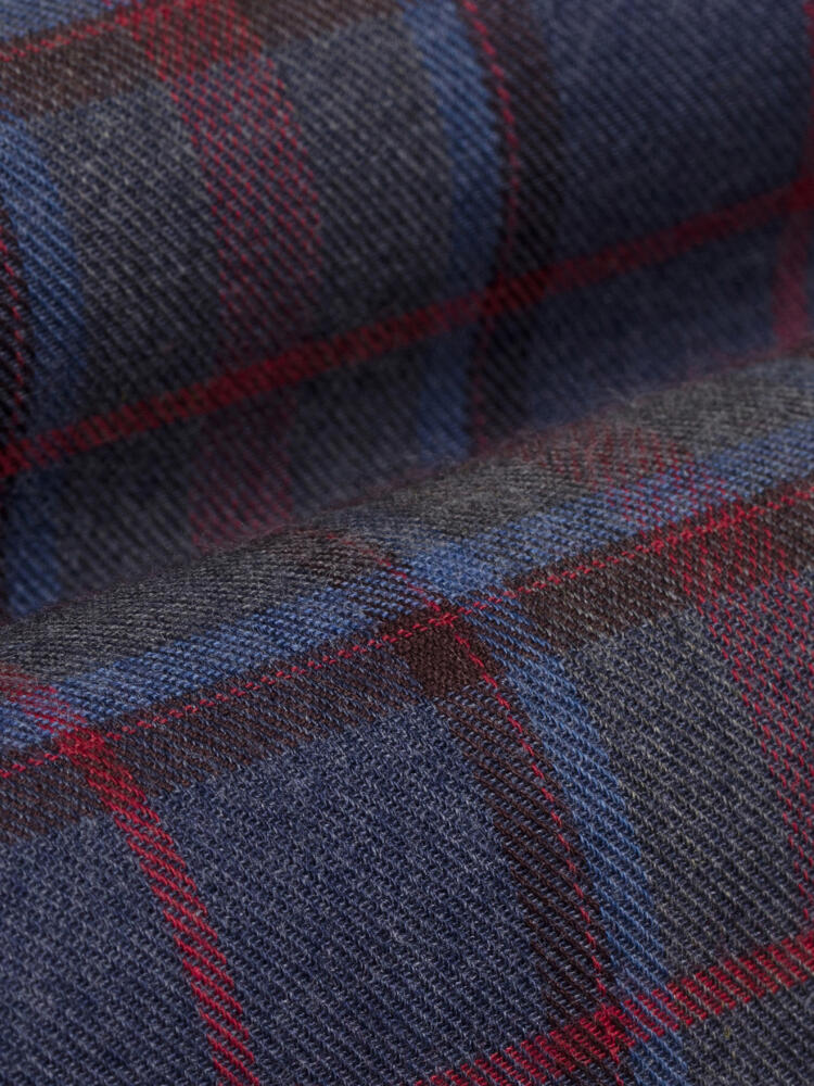 Chemise Shaw marine à motif tartan