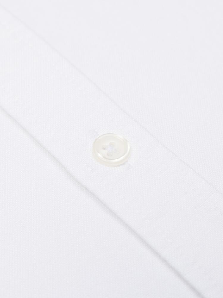 Chemise cintrée bio en oxford lavé blanc