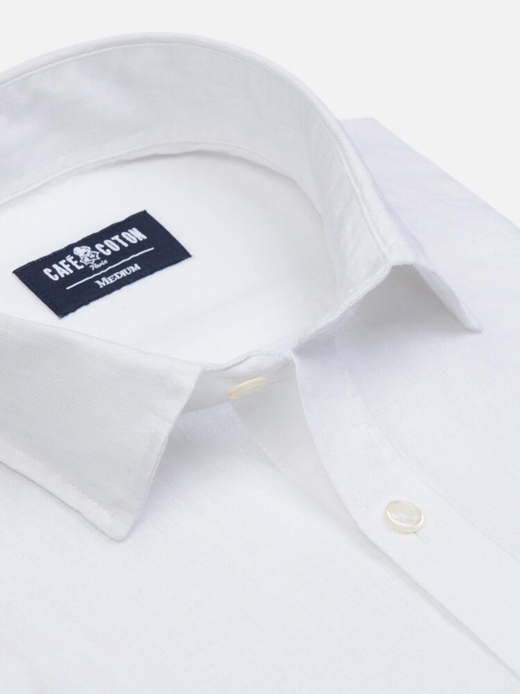 Cody slim fit shirt in white linen