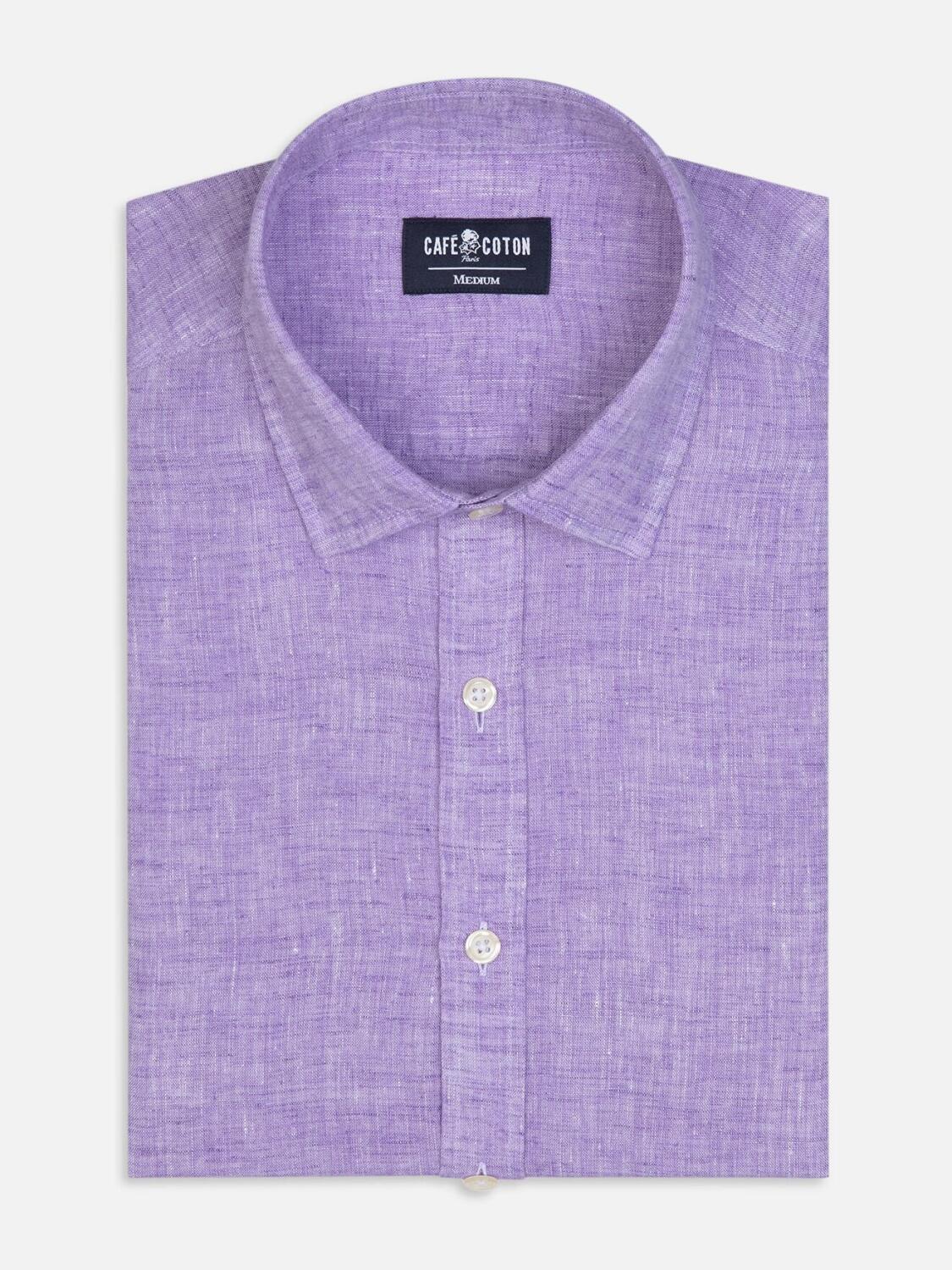 Camicia aderente Cody in lino parma