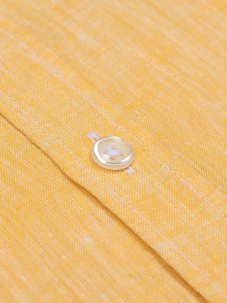 Cody slim fit shirt in yellow linen