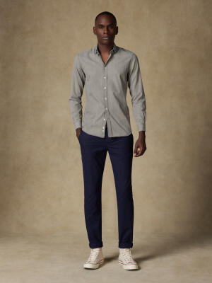 Chemise cintr&eacute;e Darcy en denim gr&egrave;ge
