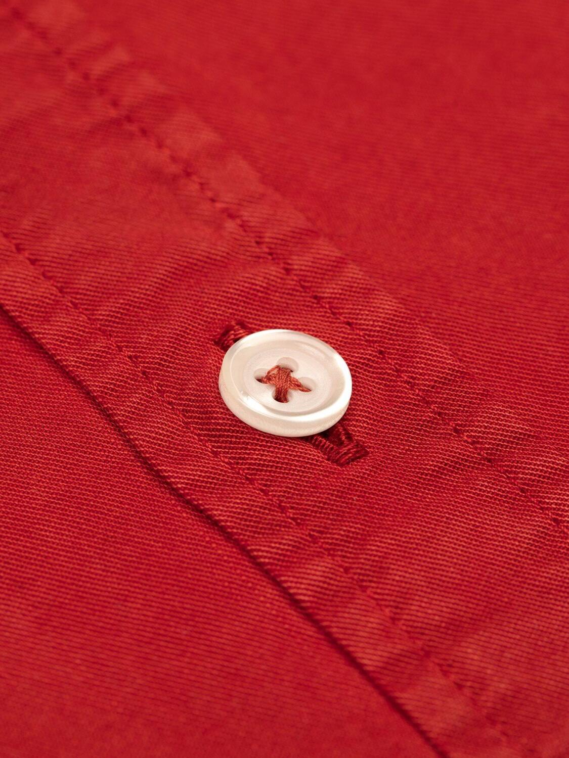 Chemise cintr&eacute;e en gabardine lav&eacute;e rust